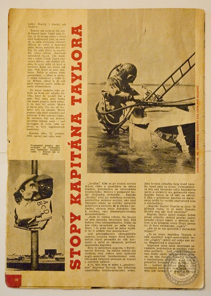 Článok o histórii pracovného potápania v SR – Stopy kapitána Taylora. Vpravo Jozef Jambor. Autor Foto: Ľudoví Pád Foto: © 2010 HDS CZ